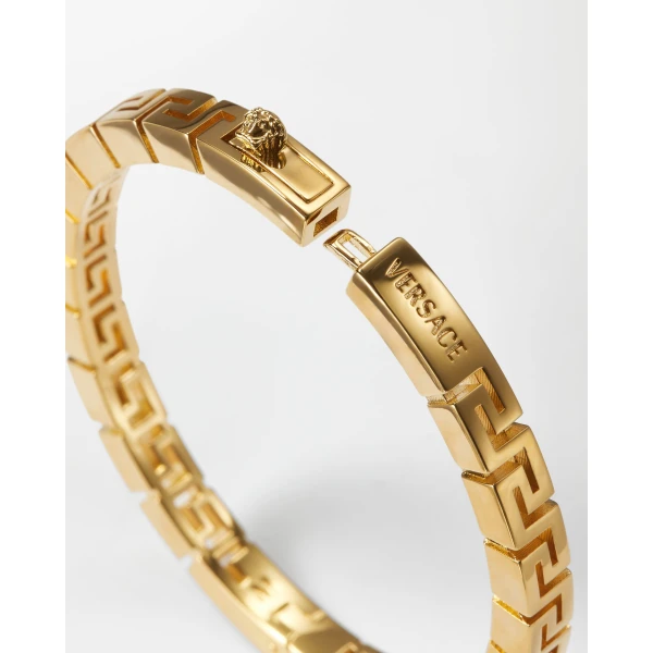 Versace Greca Cuff Bracelet in Gold, view 4 | Cuffs