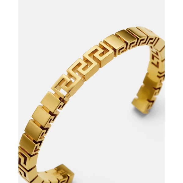 Versace Greca Cuff Bracelet in Light Gold, Ref. 1022283, view 2 | Cuffs