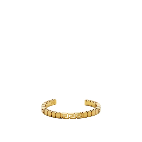 Versace Greca Cuff Bracelet in Light Gold, Ref. 1022283 | Cuffs | Coveti