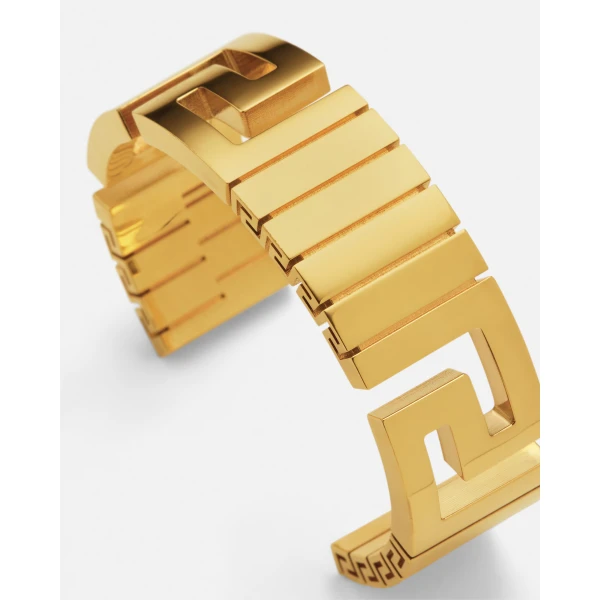Versace Greca Cuff Bracelet in Light Gold, Ref. 1022490, view 2 | Cuffs