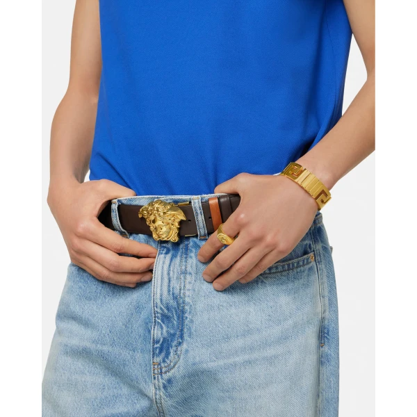 Versace Greca Cuff Bracelet in Light Gold, Ref. 1022490, view 3 | Cuffs