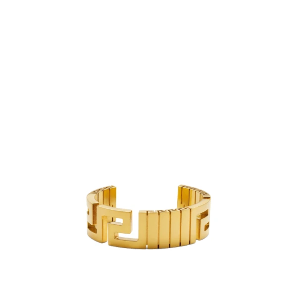 Versace Greca Cuff Bracelet in Light Gold, Ref. 1022490 | Cuffs | Coveti