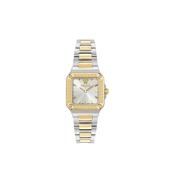 Versace Greca Edge Watch in Gold and Silver, Ref. PVE5G002 | Watches | Coveti