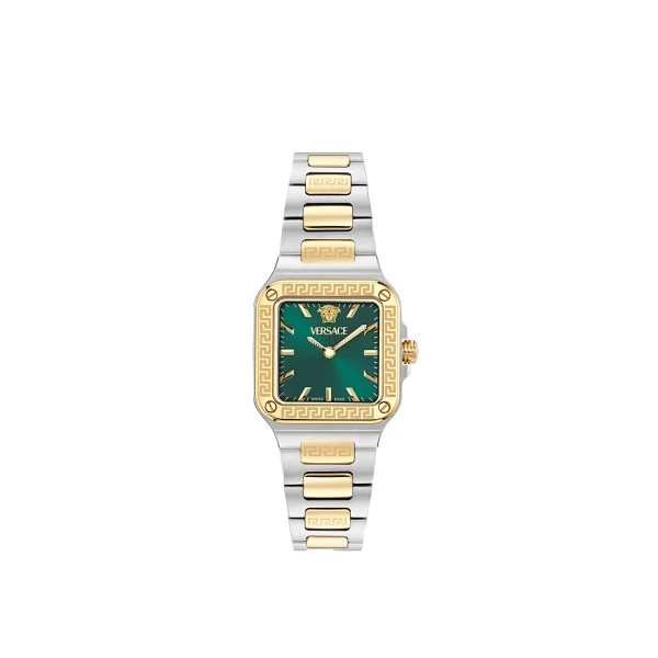 Versace Greca Edge Watch in Gold and Silver, Ref. PVE5G003 | Watches | Coveti