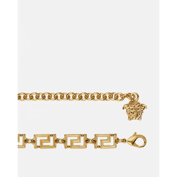 Versace Greca Goddess Chain Belt 1.5 cm in Gold, view 2 | Belts