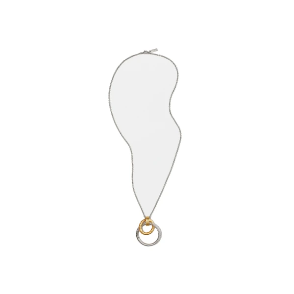 Versace Greca Necklace in Silver and Gold | Necklace | Coveti