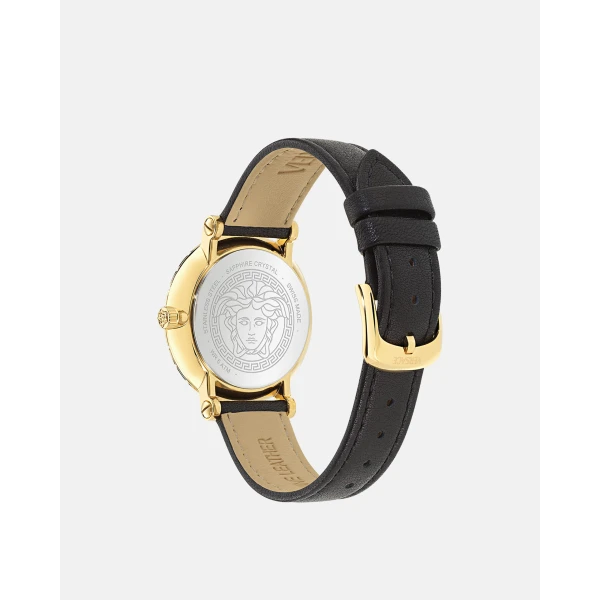 Versace Greca Sphere Nova Watch in Black and Gold, view 2 | Watches