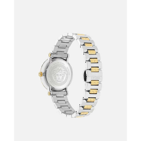 Versace Greca Sphere Nova Watch in Gold and Silver, view 2 | Watches