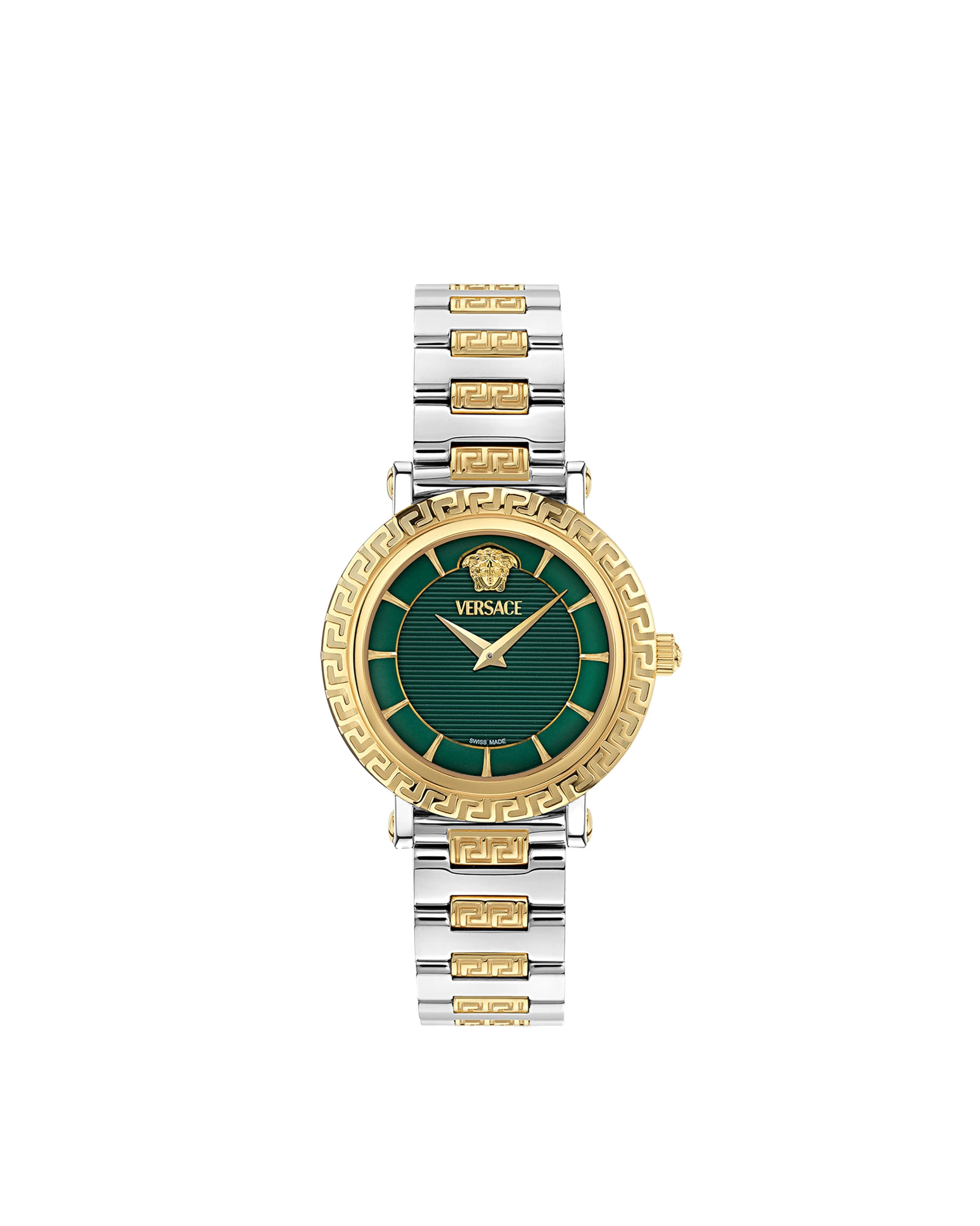 Versace Greca Sphere Nova Watch in Gold and Silver Versace Greca Sphere Nova Watch in Gold and Silver | Watches | Coveti