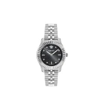 Versace Greca Time Diamond Watch in Black and Silver | Watches | Coveti