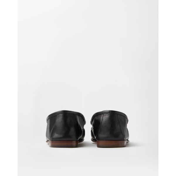 Versace Guanto Leather Loafers in Black, view 5 | Loafers