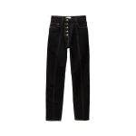 Versace High Waist Straight Jeans in Black | Denim | Coveti