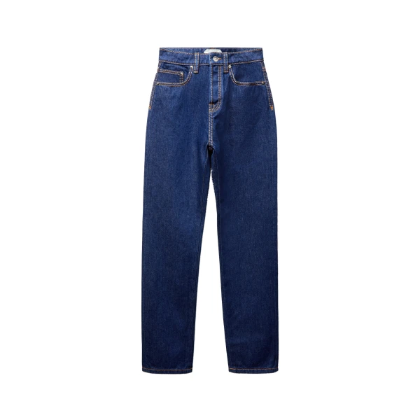 High-Waist Straight Jeans in Blue, Ref. 1025102