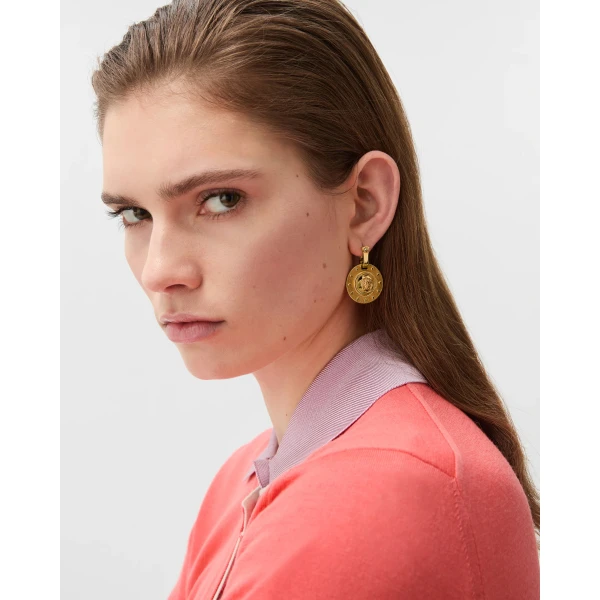 Versace Irradia Earrings in Gold, view 2 | Earrings