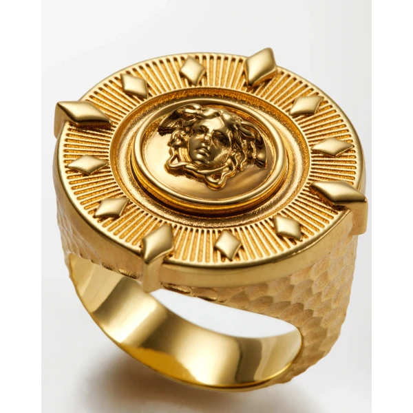 Versace Irradia Ring in Gold, view 3 | Rings