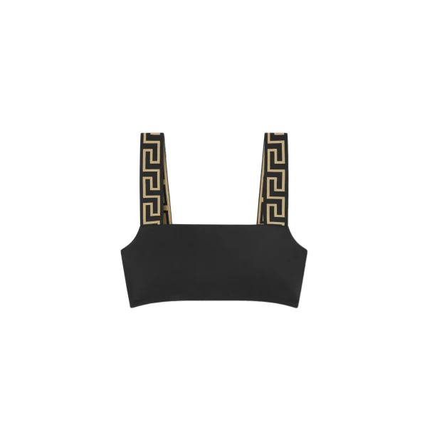 Jacquard Bikini Top in Black