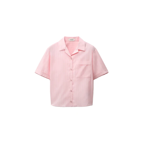 Versace Jacquard Cotton-Silk Shirt in Pink | Shirts | Coveti