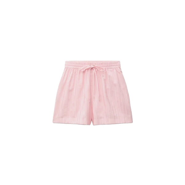 Jacquard Cotton-Silk Shorts in Pink