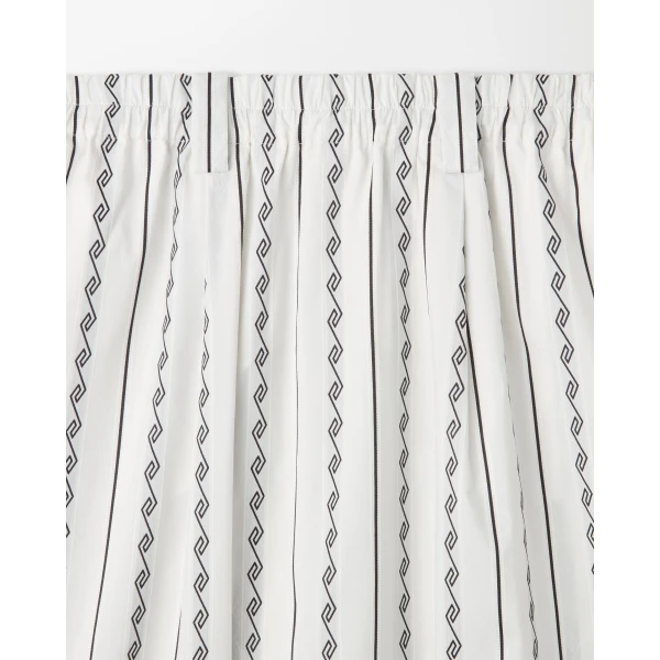 Versace Jacquard Cotton-Silk Skirt in White, view 2 | Skirts