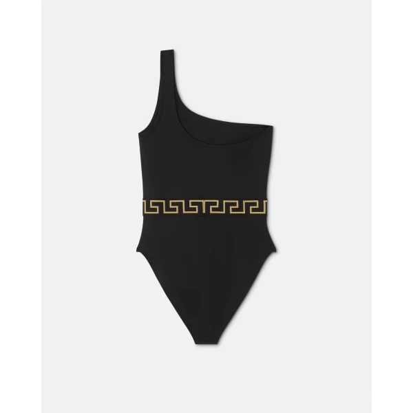 Versace Jacquard One-Piece Swimsuit in Black, Ref. 1020488, view 2 | Swimsuits