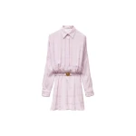 Versace Jacquard Silk Crêpe Satin Mini Dress in Lilac | Mini Dresses | Coveti