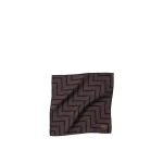 Versace Jacquard Silk Twill Pocket Square in Brown | Scarves | Coveti