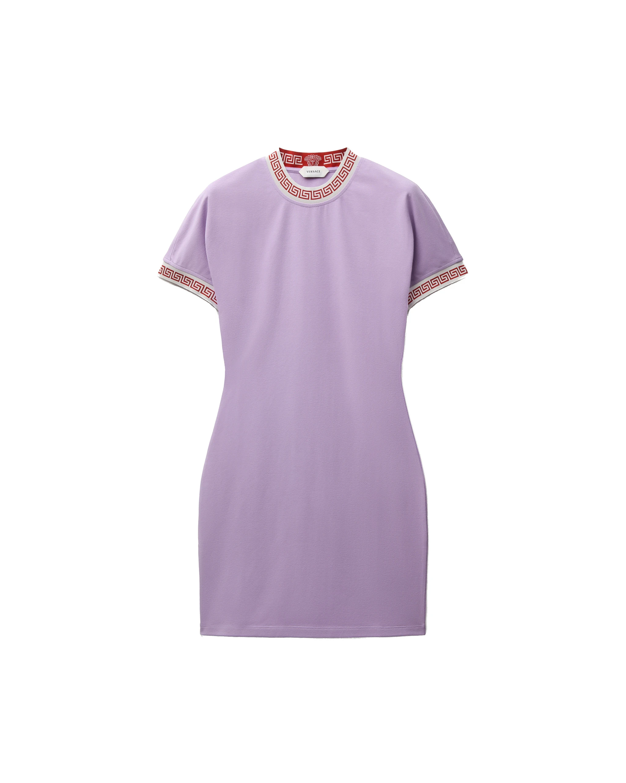 Versace Jacquard Stretch Cotton-Jersey Mini Dress in Lilac Versace Jacquard Stretch Cotton-Jersey Mini Dress in Lilac | Mini Dresses | Coveti