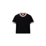 Versace Jacquard Stretch Cotton-Jersey T-Shirt in Black | T-shirts | Coveti