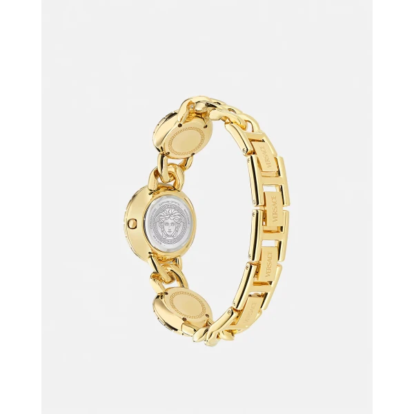 Versace La Greca Stud Icon Watch in Black and Gold, view 2 | Watches