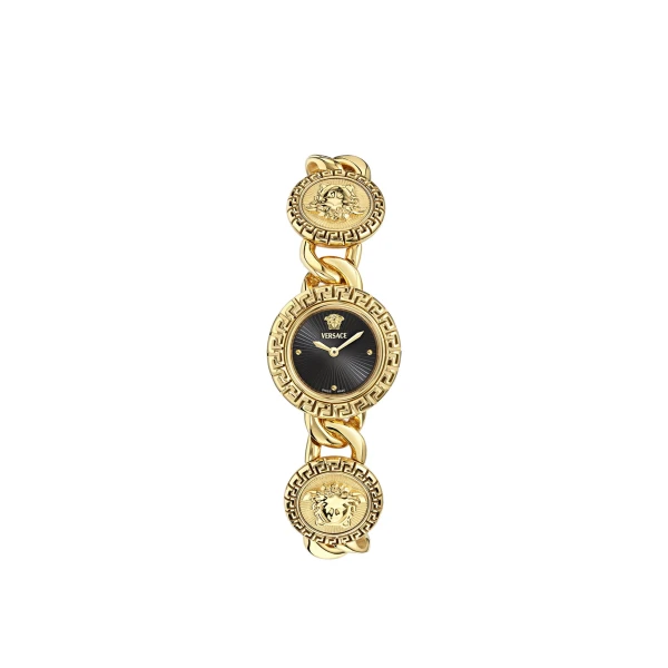 La Greca Stud Icon Watch in Black and Gold