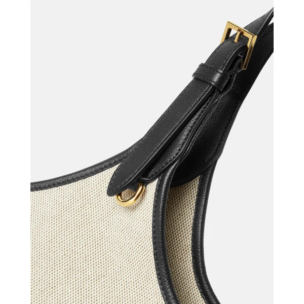 Versace La Medusa Canvas Tote in Beige, view 5 | Totes & Top-Handle Bags