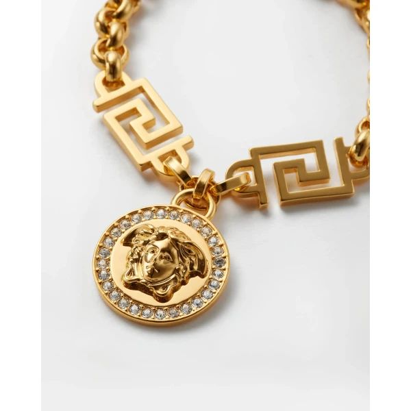 Versace La Medusa Crystal Bracelet in Gold, view 3 | Bracelets
