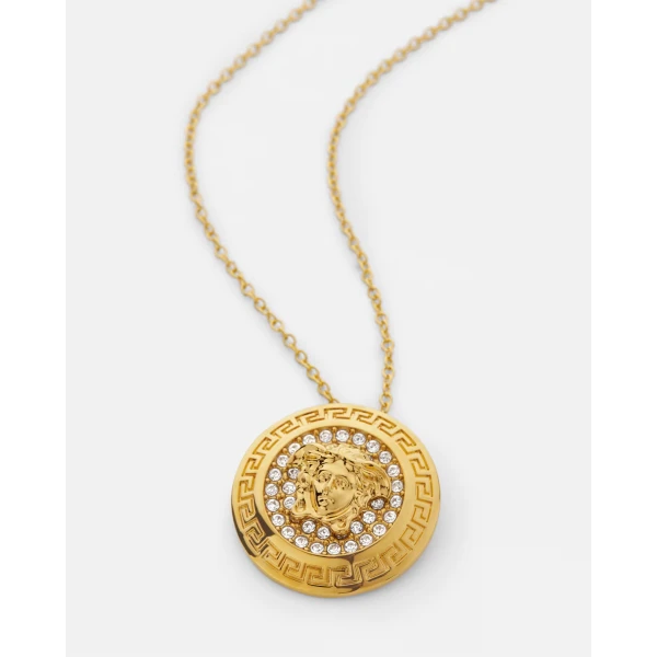 Versace La Medusa Crystal Necklace in Gold, Ref. 1021454, view 2 | Necklace