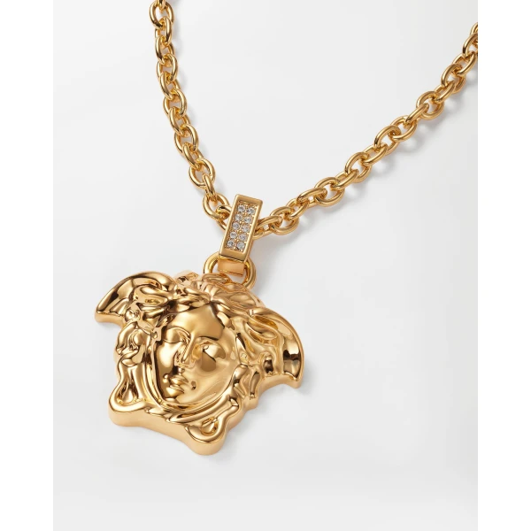 Versace La Medusa Crystal Necklace in Gold, Ref. DG1I125, view 2 | Necklace
