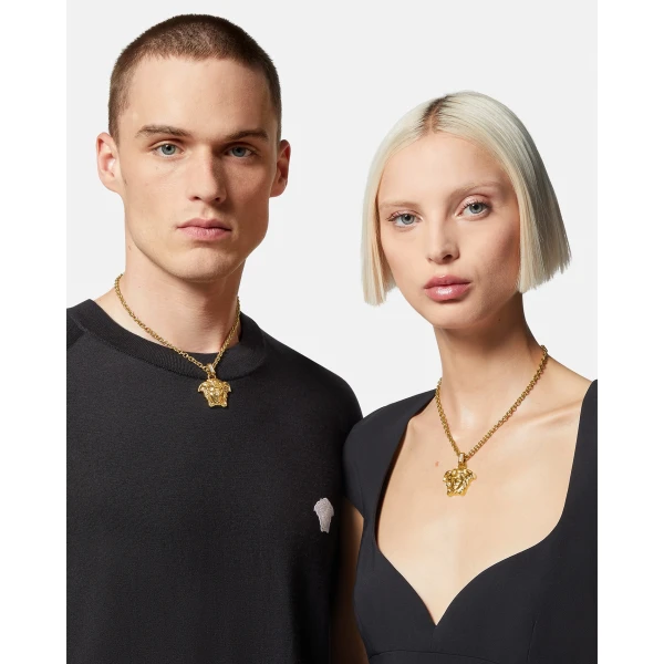 Versace La Medusa Crystal Necklace in Gold, Ref. DG1I125, view 3 | Necklace