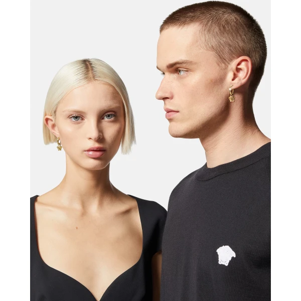 Versace La Medusa Earrings in Gold, view 3 | Earrings