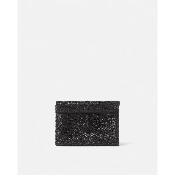 Versace La Medusa Embellished Satin Clutch in Black, view 3 | Clutch Bags