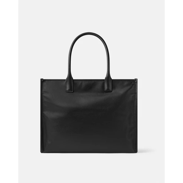 Versace La Medusa Large Leather Tote in Black and Gold, view 5 | Totes & Top-Handle Bags