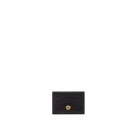 Versace La Medusa Leather Card Holder in Black and Gold | Wallets & Purses | Coveti