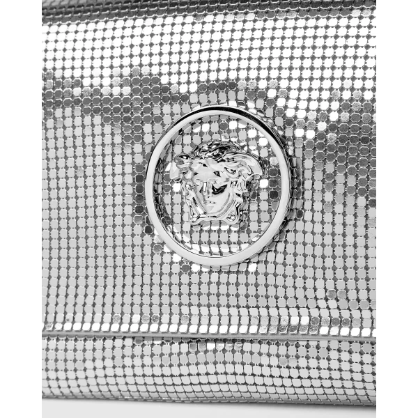 Versace La Medusa Metal Mesh Clutch in Gold, Ref. 1E56V, view 4 | Clutch Bags