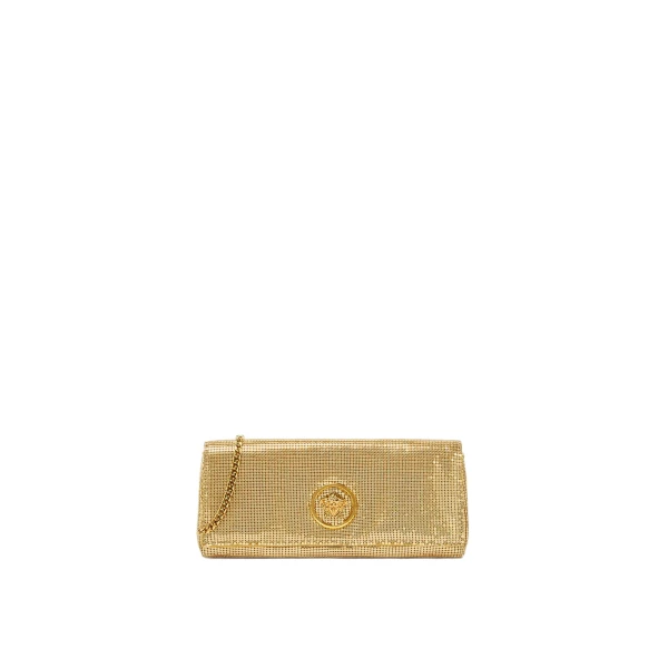 La Medusa Metal Mesh Clutch in Gold, Ref. 1X00V