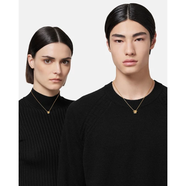Versace La Medusa Necklace in Light Gold, view 3 | Necklace