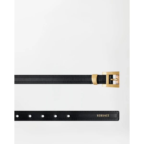 Versace Leather Belt 2 cm in Black, Ref. 1023736, view 3 | Belts