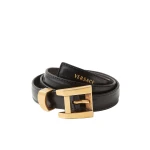 Versace Leather Belt 2 cm in Black, Ref. 1023736 | Belts | Coveti