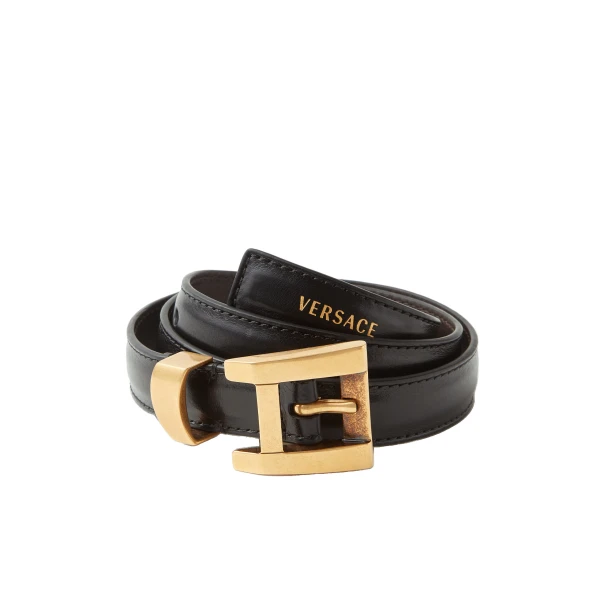 Versace Leather Belt 2 cm in Black, Ref. 1023736 | Belts | Coveti