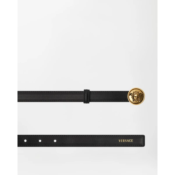 Versace Leather Belt 2 cm in Black, Ref. 1026856, view 3 | Belts