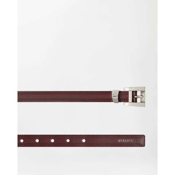 Versace Leather Belt 2 cm in Brown, view 3 | Belts