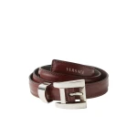 Versace Leather Belt 2 cm in Brown | Belts | Coveti