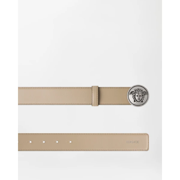 Versace Leather Belt 3.5 cm in Beige, view 2 | Belts