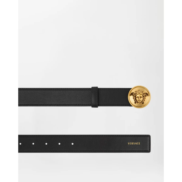 Versace Leather Belt 3.5 cm in Black, view 2 | Belts